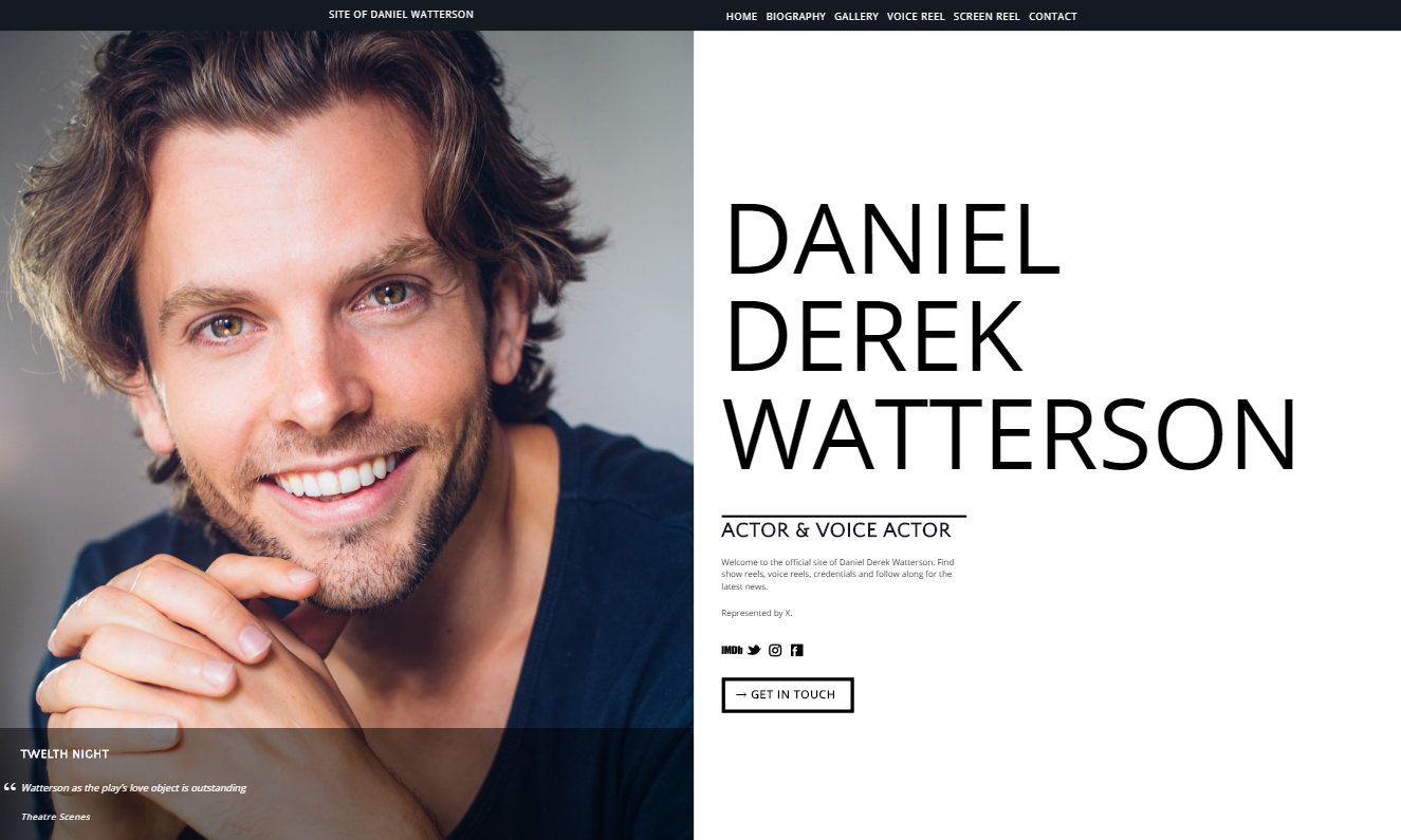 Site of Actor Daniel Watterson